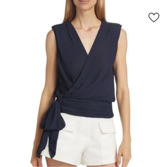Ramy Brook Sabine Wrap Top – Navy